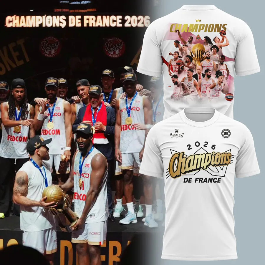 Limited Edition AS Monaco Basket 2026 French League Champions Shirt