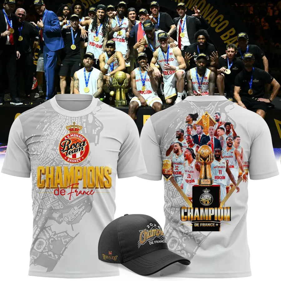 Limited Edition AS Monaco Basket 2026 French League Champions Shirt