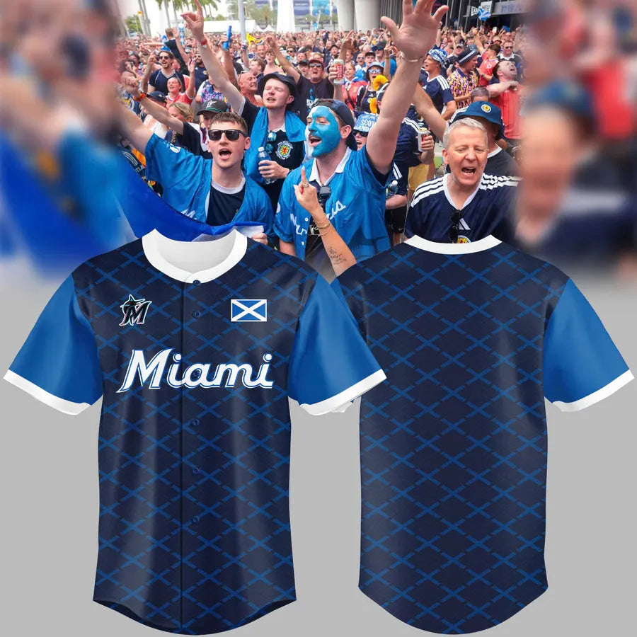 Limited Edition Marlins Scotland’s Tartan Army New Jersey