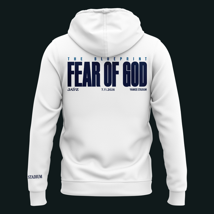 Limited Edition JAŸ-Z "Fear Of God" White Hoodie 2026