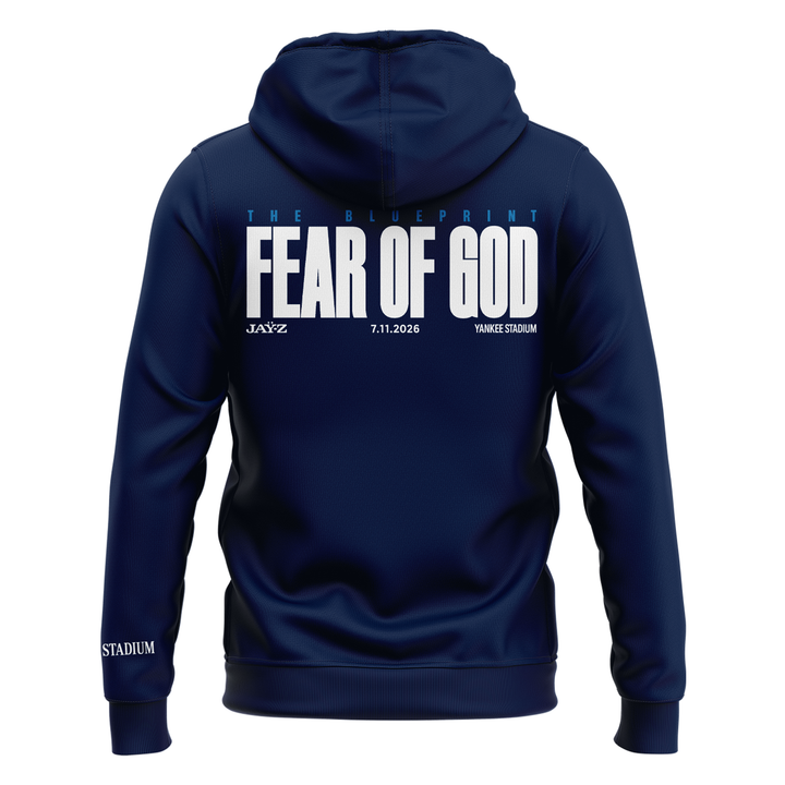 Limited Edition JAŸ-Z "Fear Of God" Navy Hoodie 2026