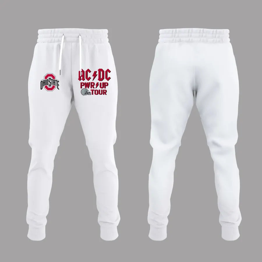 White Shirt AC/DC x Ohio State Football - Power Up Tour 2026 T-Shirt