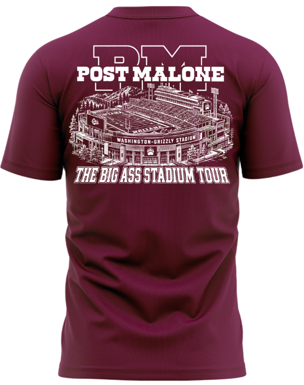 Post Malone x Montana Grizzlies 2026 Stadium Tour Limited Edition T-Shirt