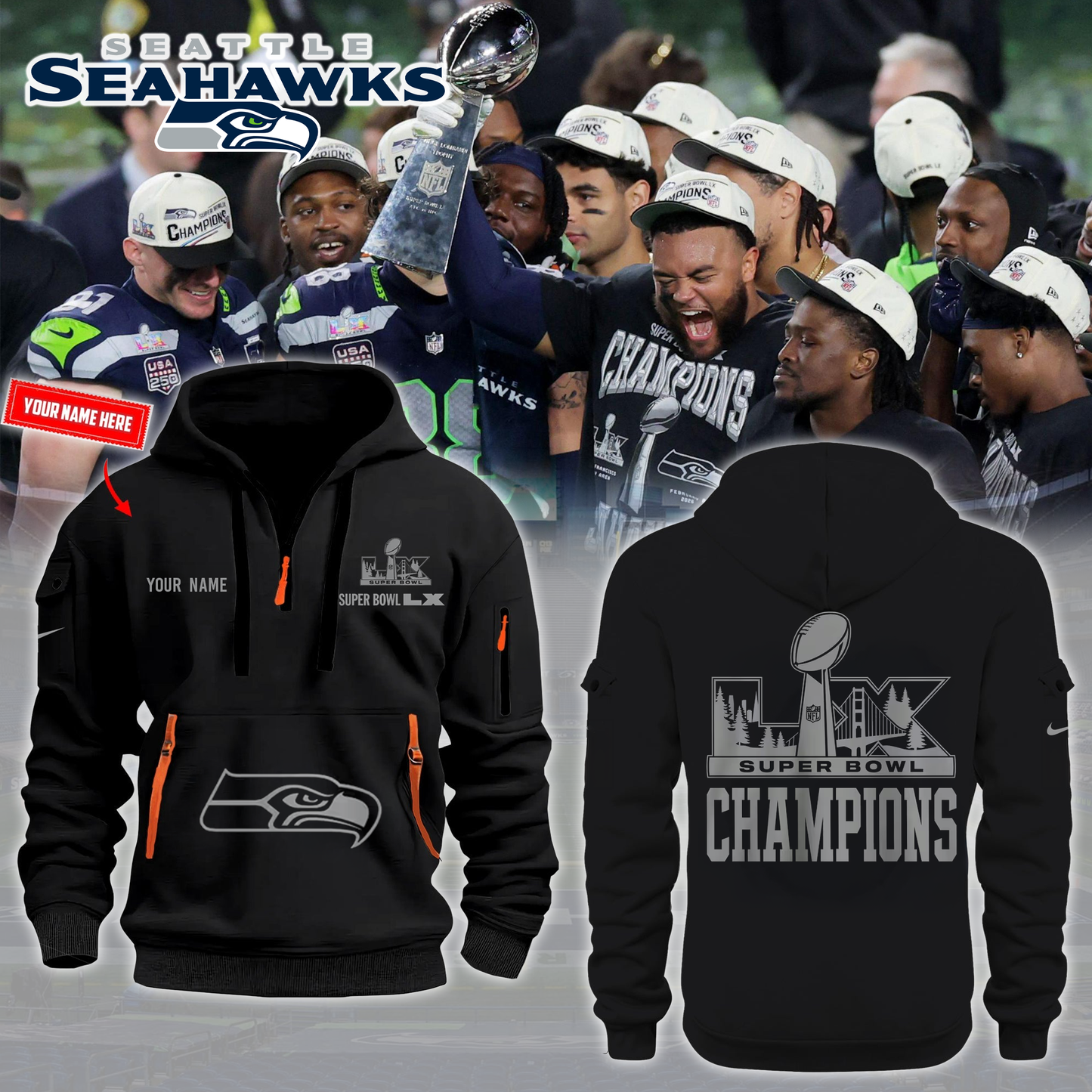 Seattle Seahawks: "Made us all proud" - Limited Edition Hoodie