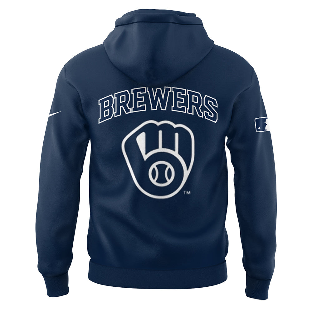 3. "Mr Baseball" Bob Uecker Baseball Tribute Milwaukee Brewers combo unisex Hoodie + jogger + cap