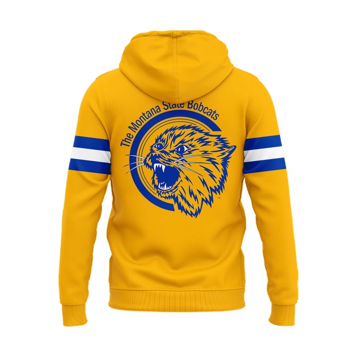 Special 2025 𝐆𝐎𝐋𝐃 𝐑𝐔𝐒𝐇 Montana State Football Zip Hoodie