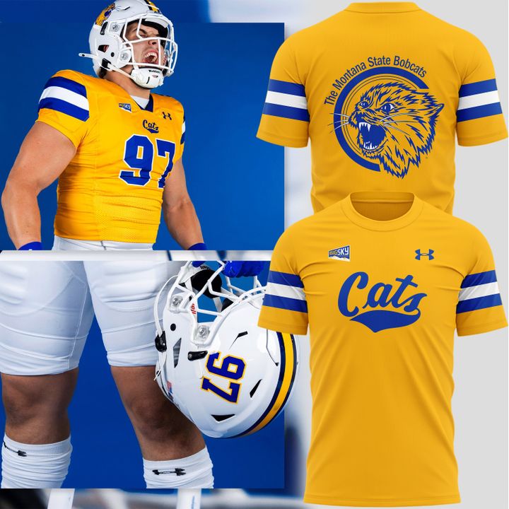 Special 2025 𝐆𝐎𝐋𝐃 𝐑𝐔𝐒𝐇 Montana State Football Tshirt