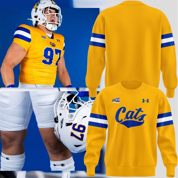 Special 2025 𝐆𝐎𝐋𝐃 𝐑𝐔𝐒𝐇 Montana State Football Sweatshirt 2