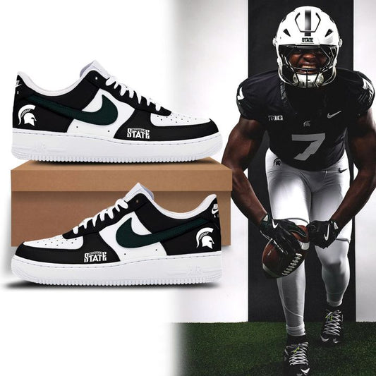Special New Black Michigan State Spartans Wordmark Alternate Uniform New Shoes