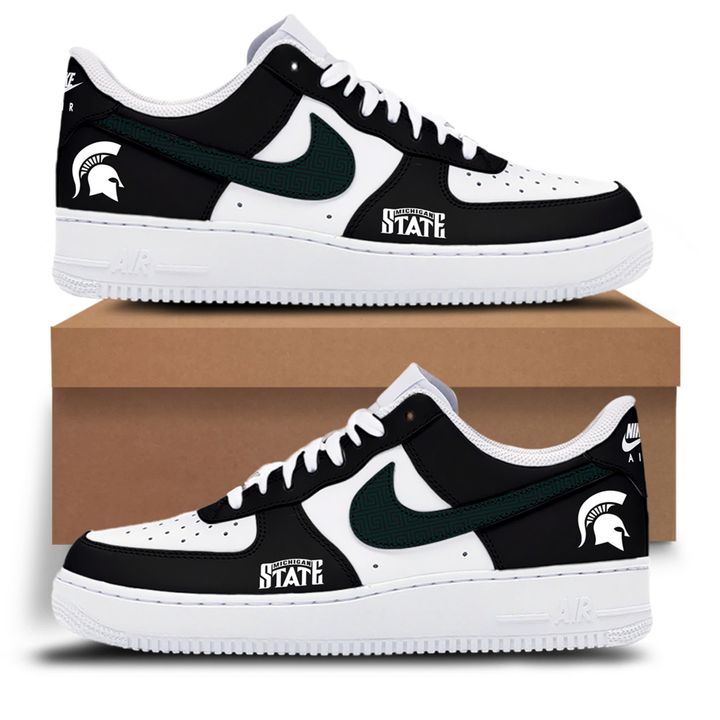 Special New Black Michigan State Spartans Wordmark Alternate Uniform New Shoes