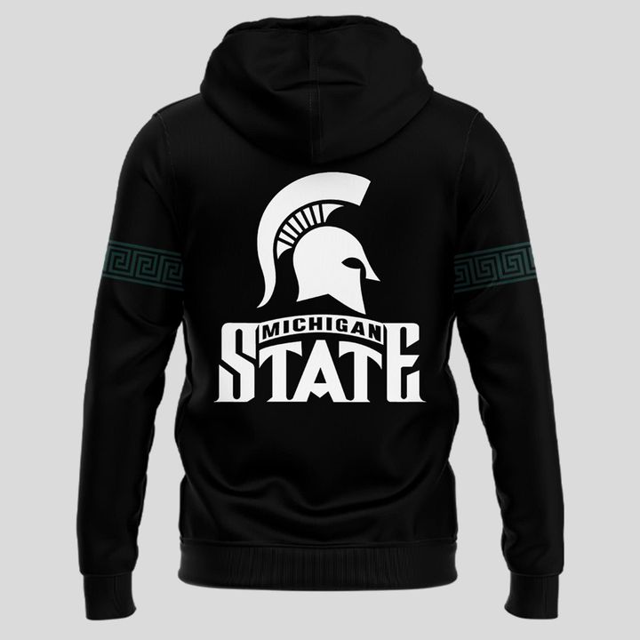 Special New Black Michigan State Spartans Alternate Uniform Hoodie