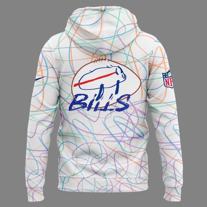 Buffalo Bills Hoodie Sesigned By Patients At Buffalo’s Oishei Children’s Hospital