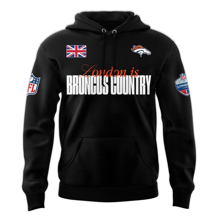 Denver Broncos NFL London game 2025 Limited Hoodie - Black