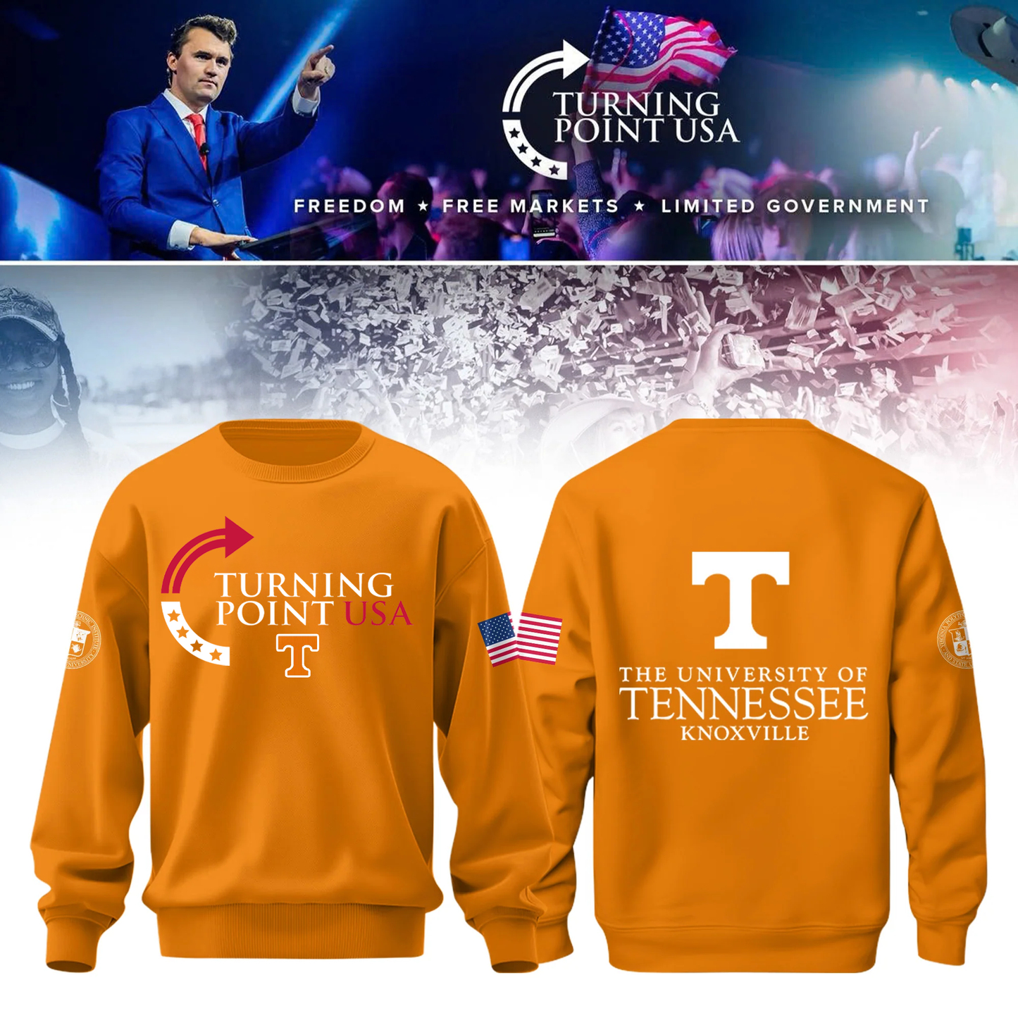 Limited Edition University of Tennessee, Knoxville x Turning Point USA Sweatshirt