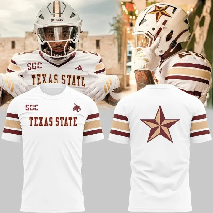 Special New Texas State Helmet Logo Uniform Tshirt