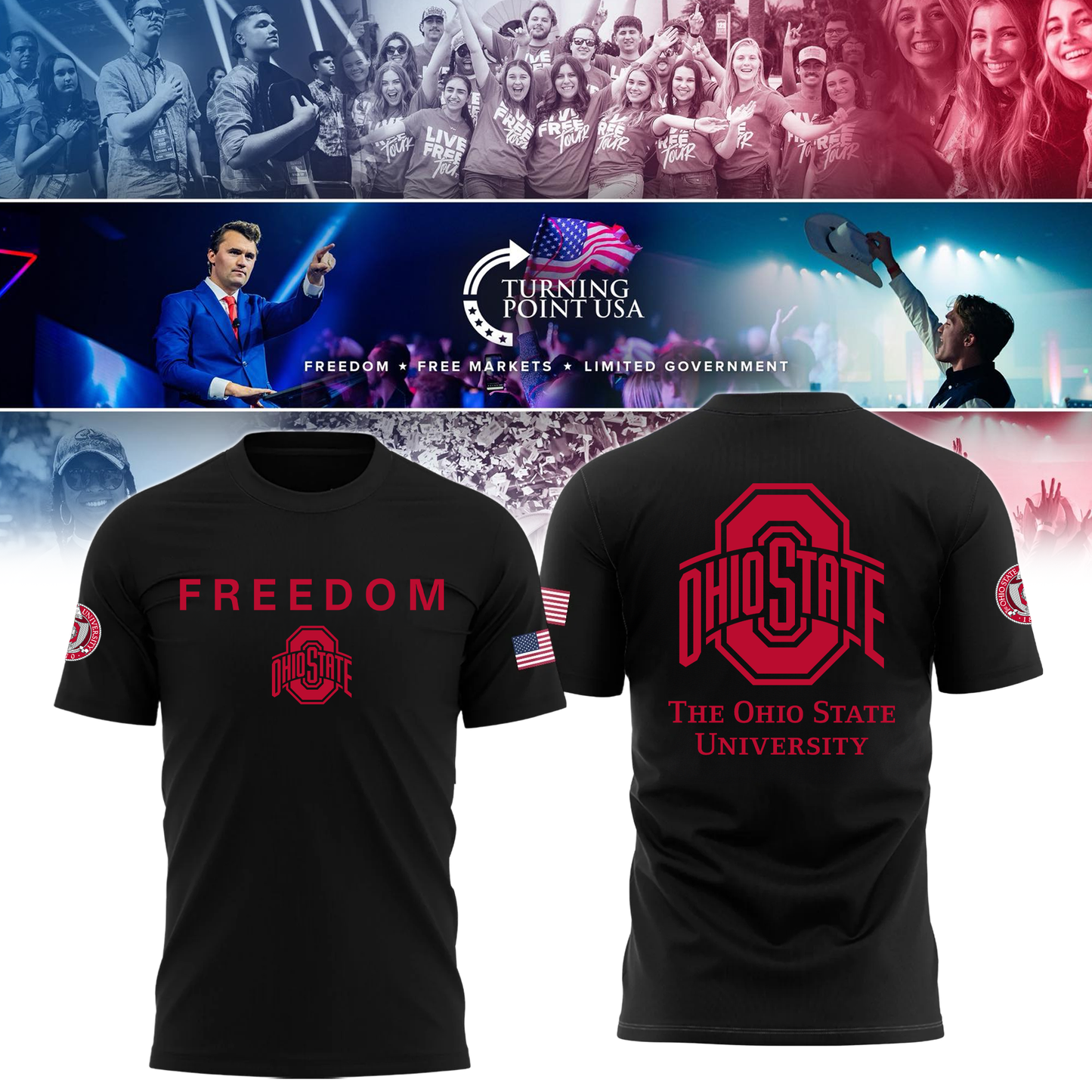 Limited Edition Ohio State Buckeyes x Turning Point USA T-Shirt