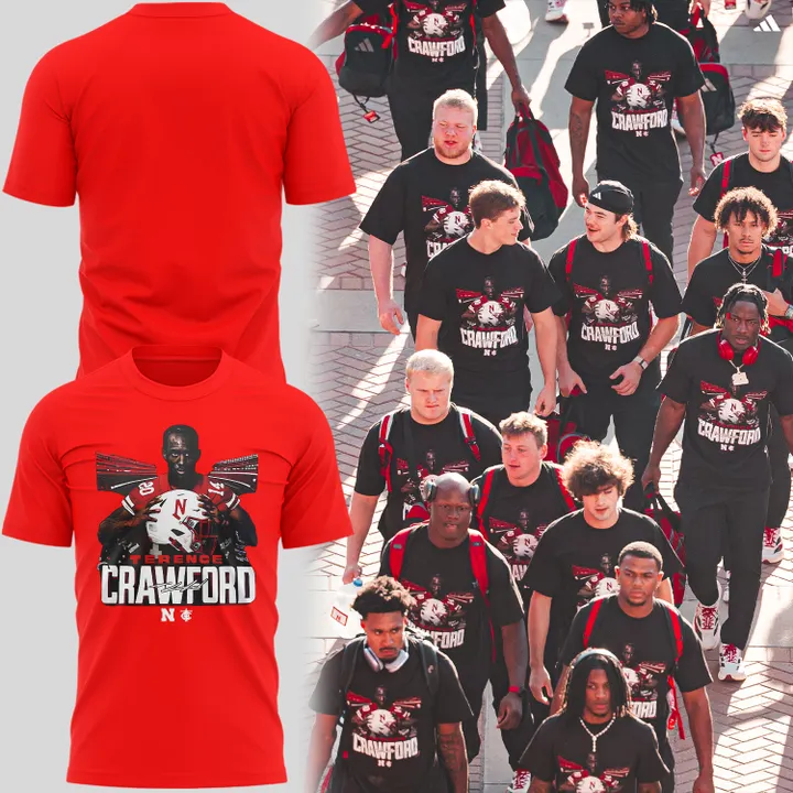 Exclusive Version Nebraska Football x Crawford Red Tshirt 2025