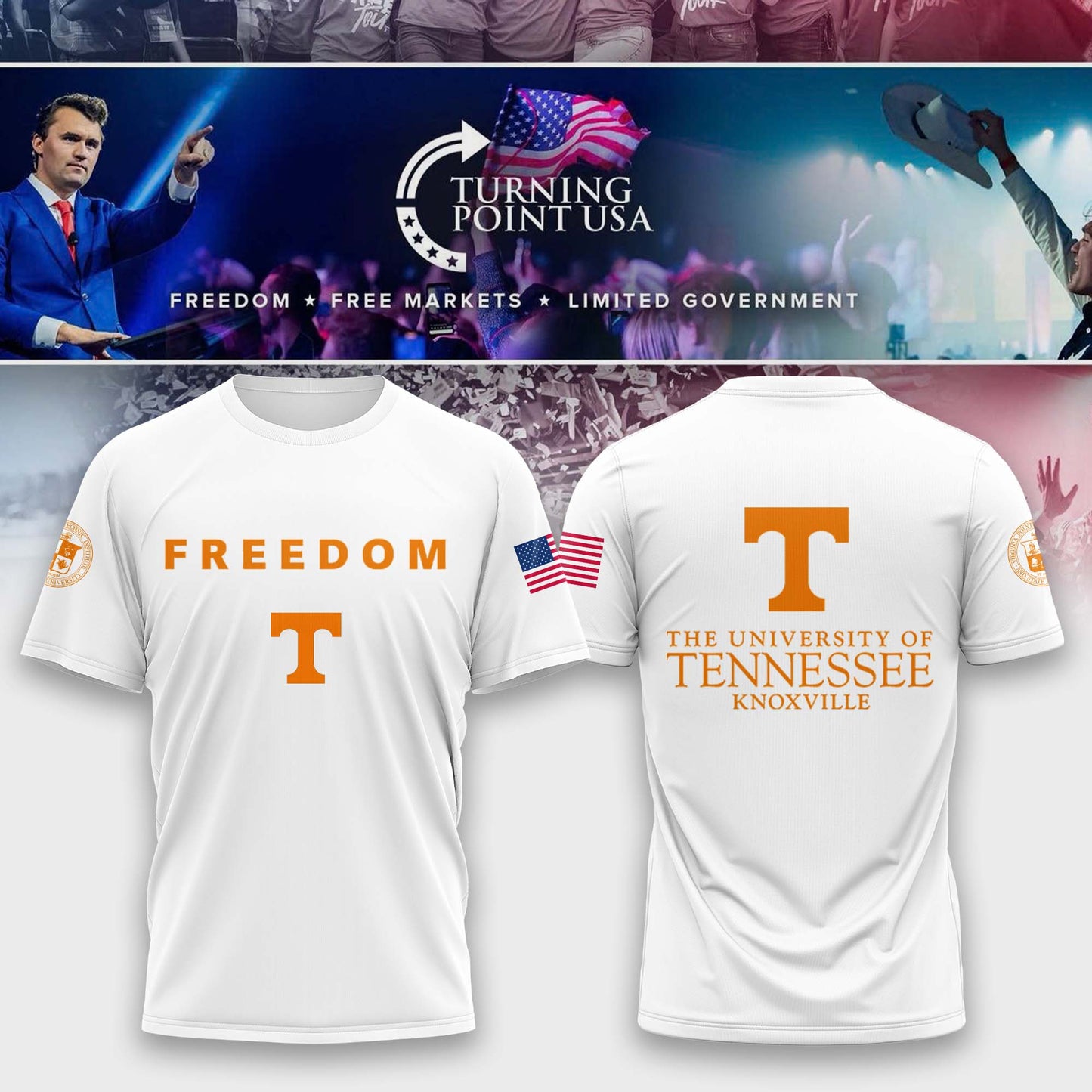 Limited Edition University of Tennessee, Knoxville x Turning Point USA T-Shirt