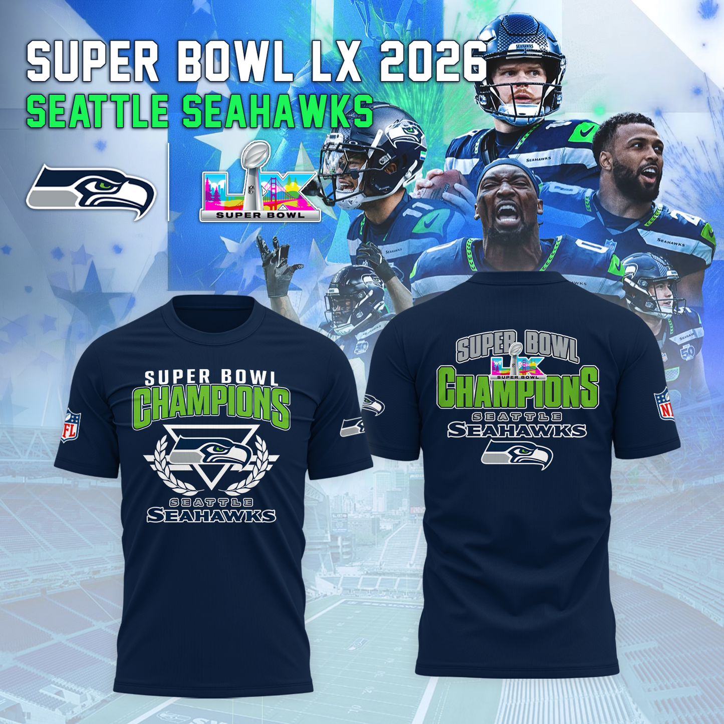 Seattle Seahawks - Champions Super Bowl LX