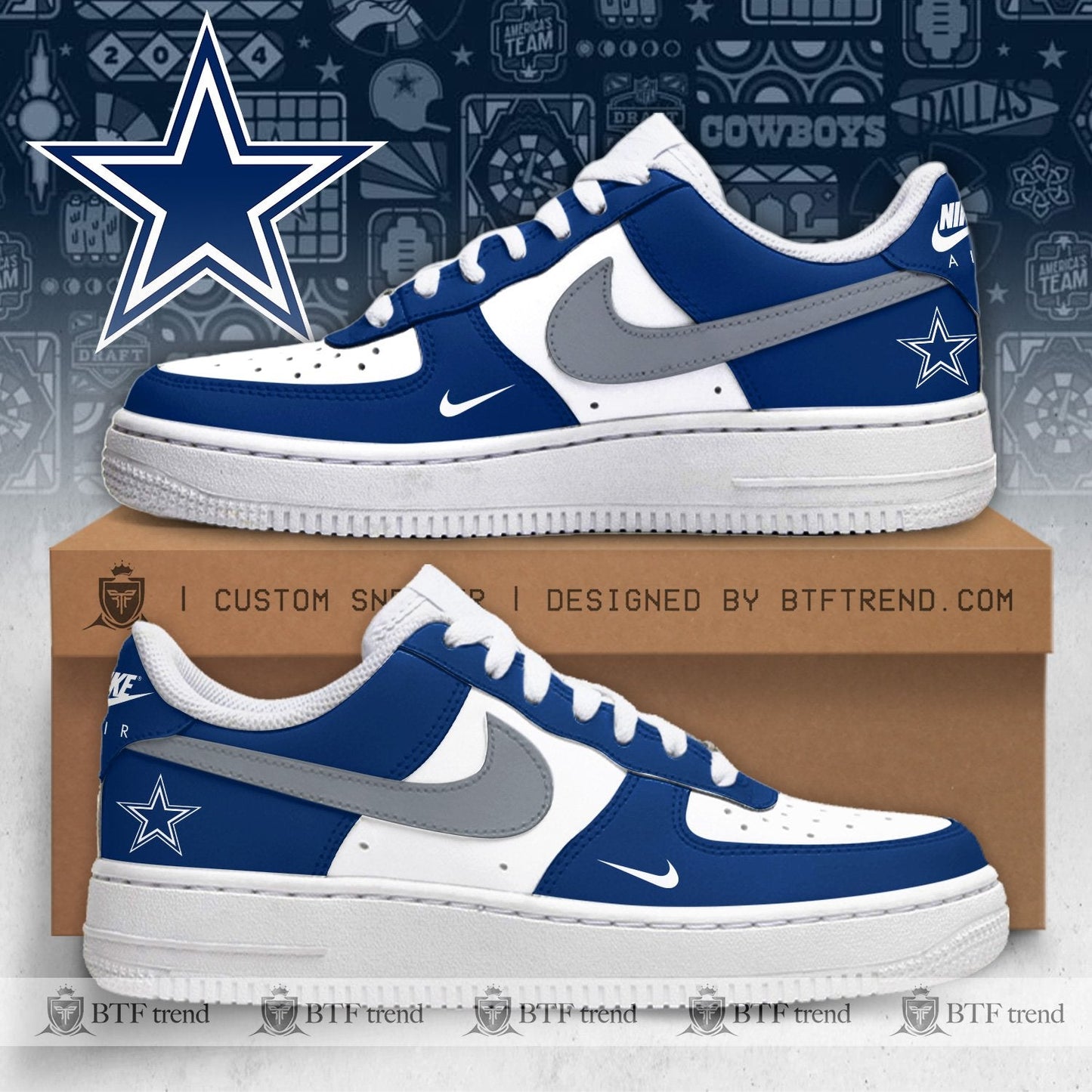 Special Edition Dallas Cowboys 2025 AF1 SNEAKER