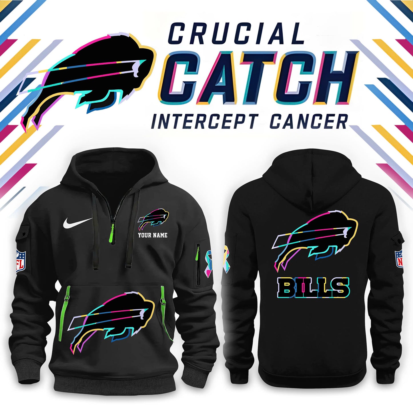 Buffalo Bills Combo Customize Hoodie 115 & Cap & Jogger