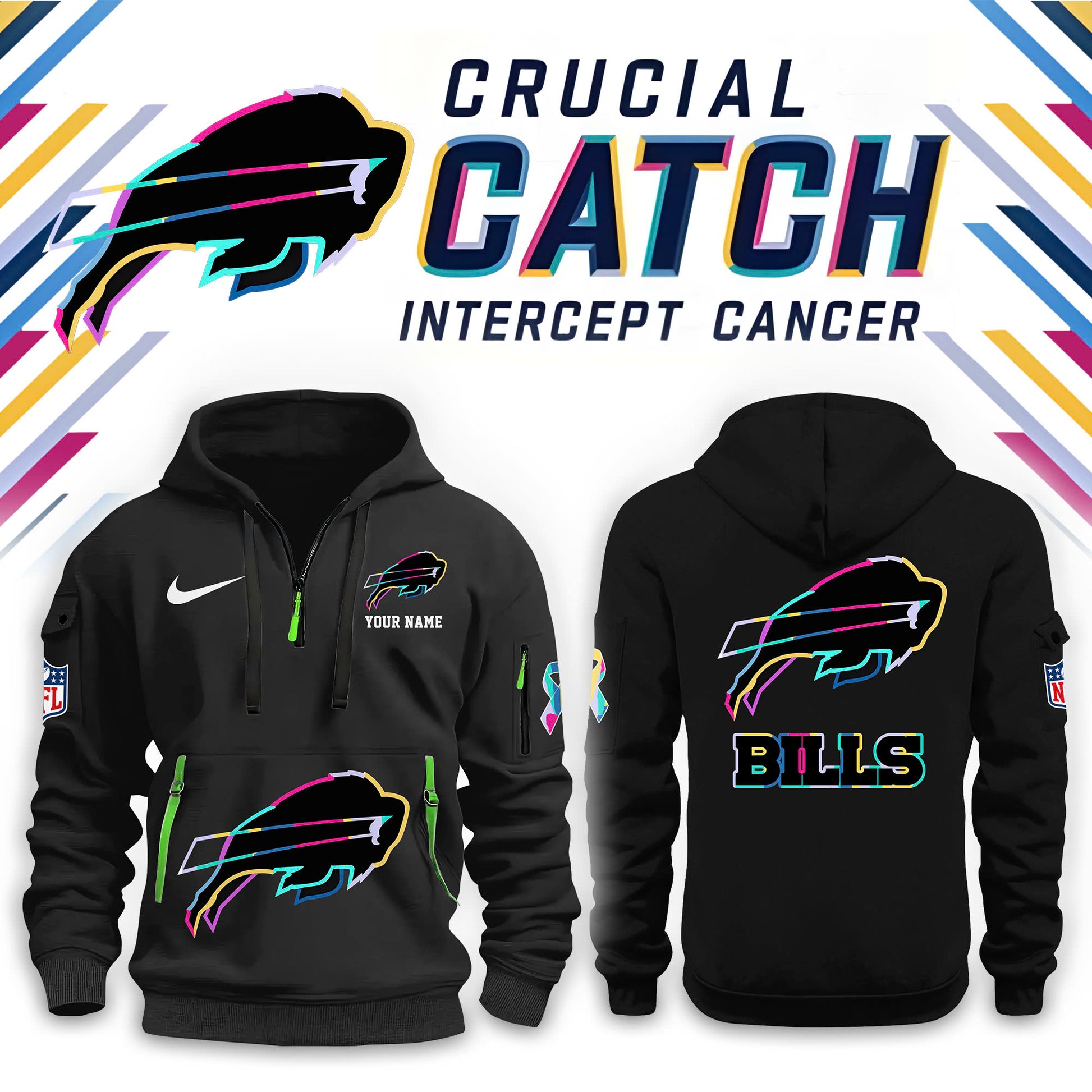 Buffalo Bills Combo Customize Hoodie 115 & Cap & Jogger