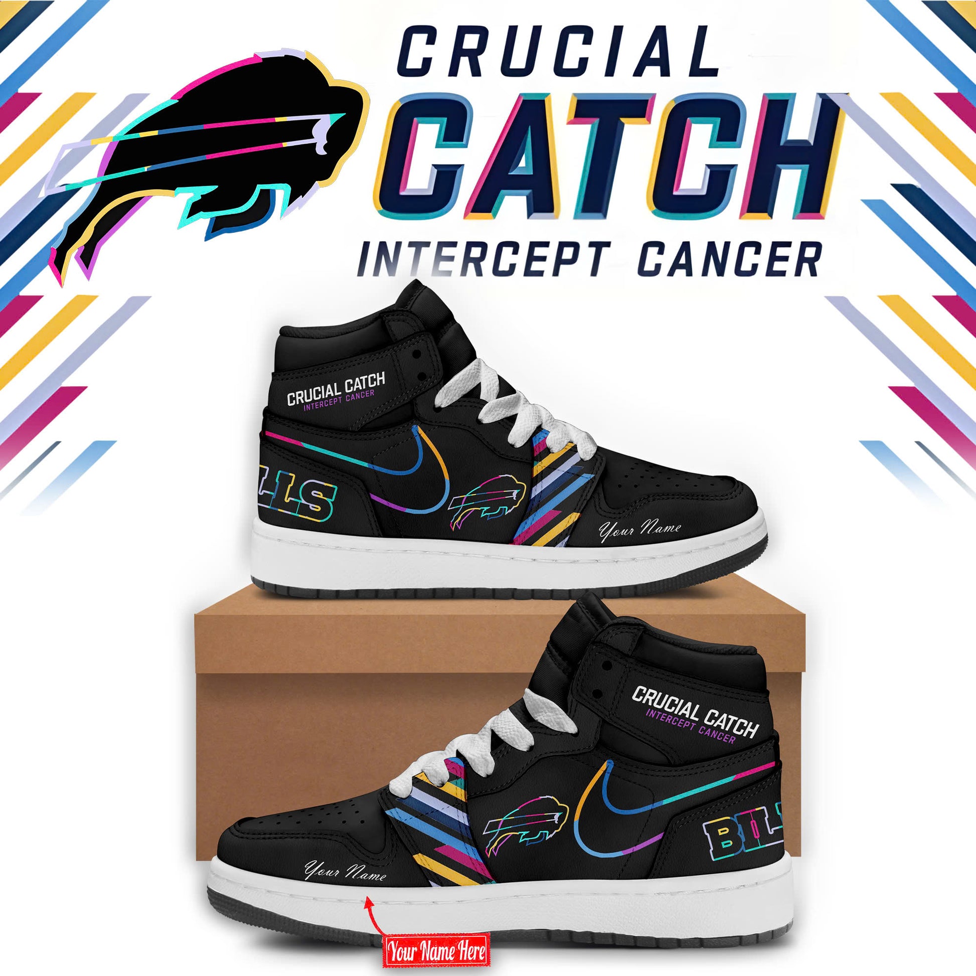 Black Buffalo Bills 2024 NFL Crucial Catch AJ1