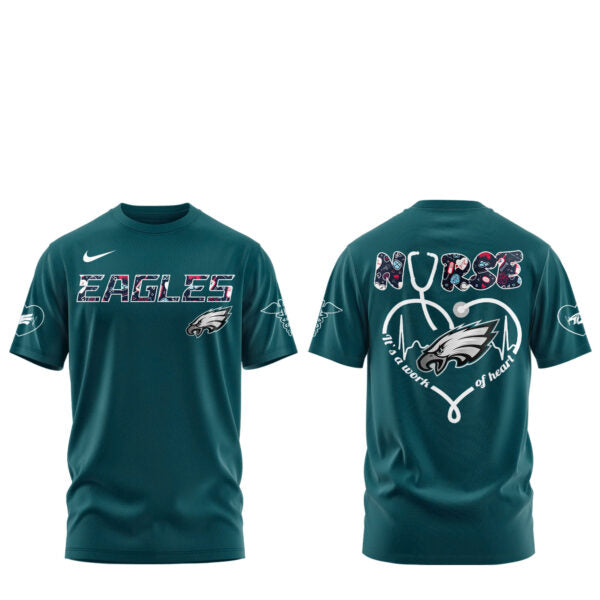 Philadelphia Eagles Nurses Appreciation Blue Tshirt