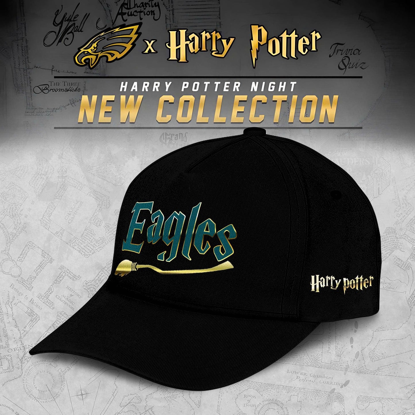 Philadelphia Eagles x Harry Potter Limited Edition Hoodie – Black