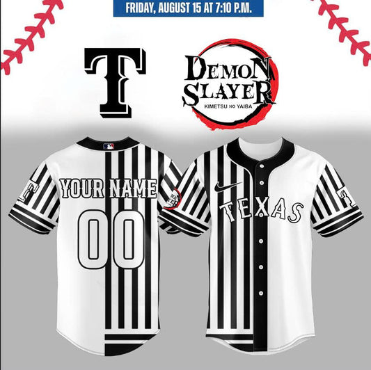 ,,,,Texas Rangers _  Limited Edition Demon Slayer Jersey 2025 (Custom Name & Number)