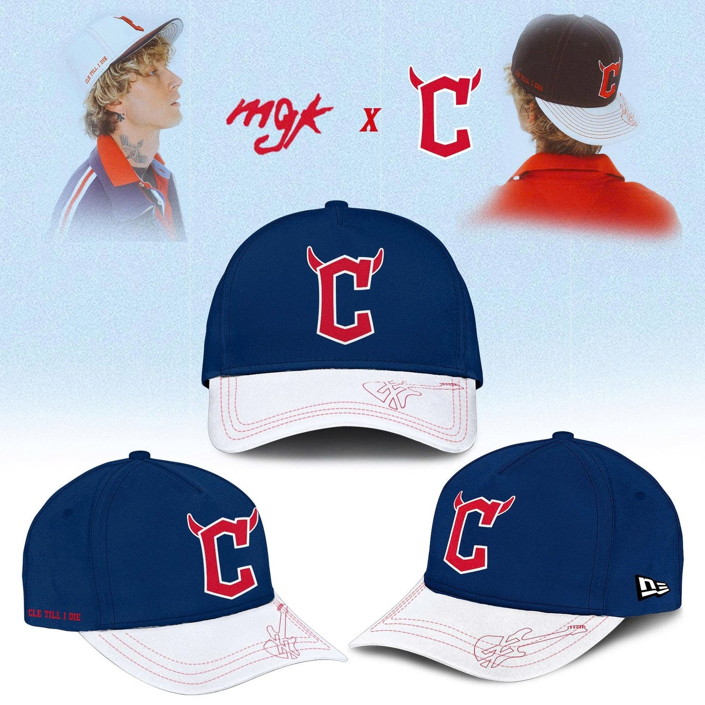 Cleveland Guardians x Mgk 2025 Limited Edition Jersey Navy