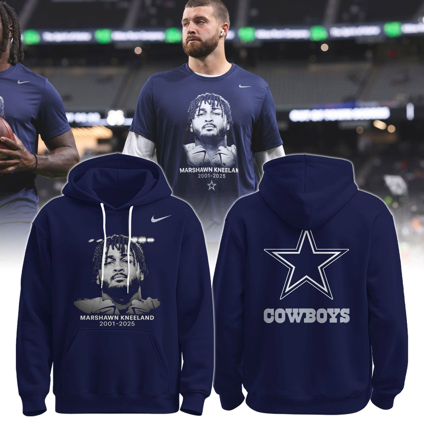 _ Dallas Cowboy Marshawn Kneeland 2001 2025 RIP Hoodie