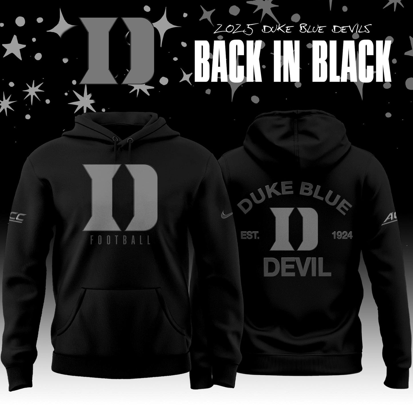 _ Back In Black Duke Blue Devils 2025 Hoodie