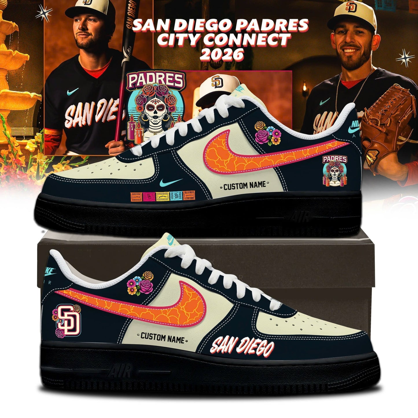 San Diego Padres City Connect 2026 Limited Edition AF1 Sneaker