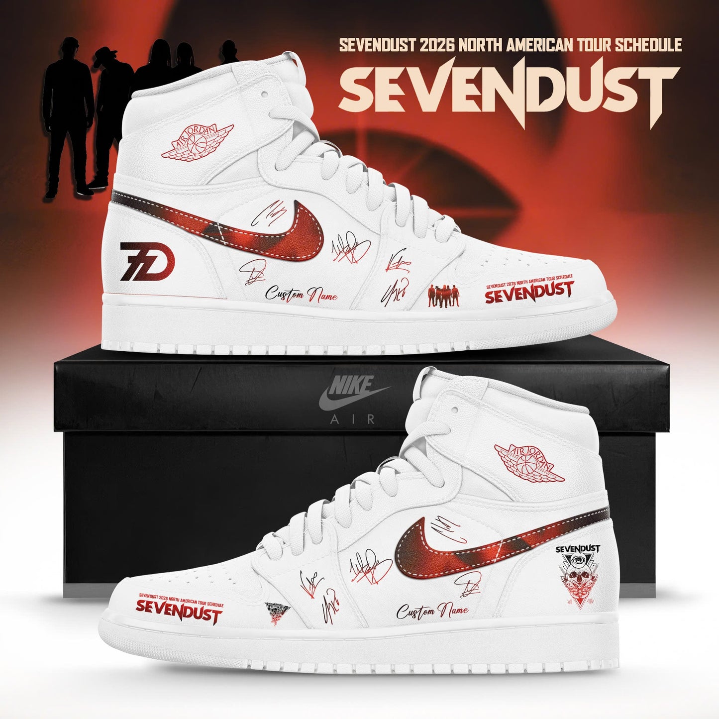 7D The Dead / Seven Tour 2026 Limited Edition AJ1 Sneakers