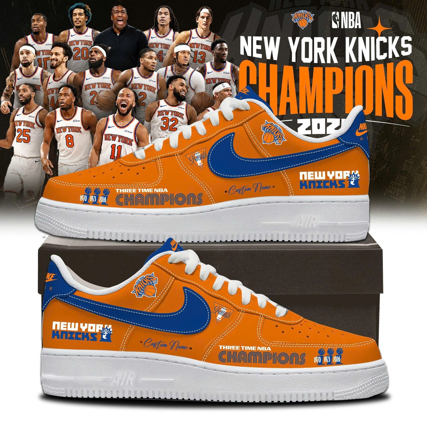 Custom New York Knicks Champions NBA Sneaker
