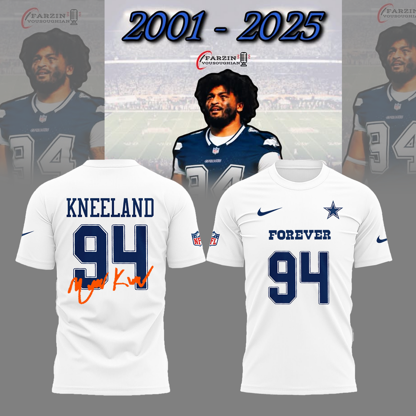 ..Limited Edition Rest In Peace Kneeland, Forever 94 T-Shirt