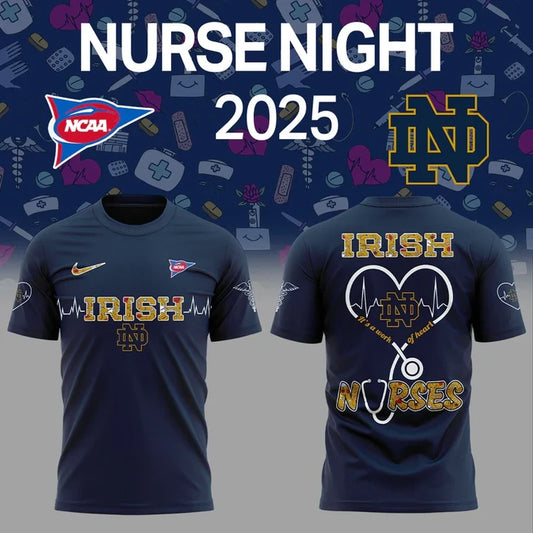 Notre Dame Football NURSES NIGHT 2025 T-Shirt