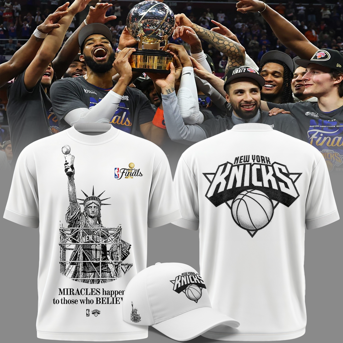 New York Knicks “MIRACLES happen to those who BELIEVE” Tshirt