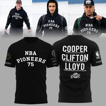 Cleveland Cavaliers 75th Anniversary Cooper Clifton Lloyd Pioneers Limited Edition T-Shirt