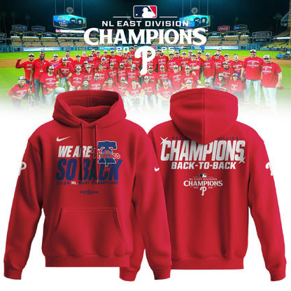 Philadelphia Phillies BACK-TO-BACK NL EAST CHAMPIONS Hoodie