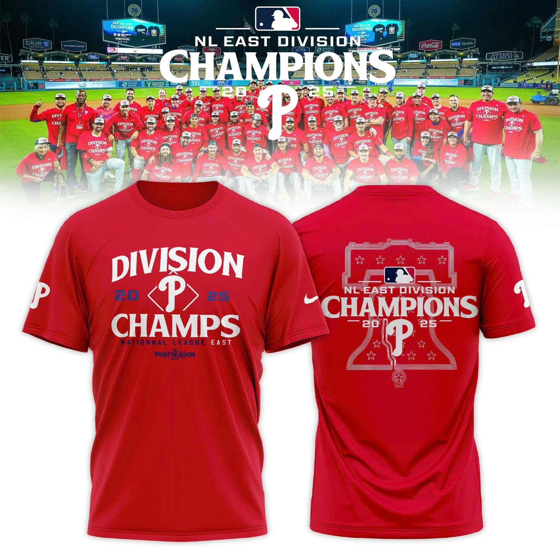 Philadelphia Phillies BACK-TO-BACK NL EAST CHAMPIONS T-Shirt