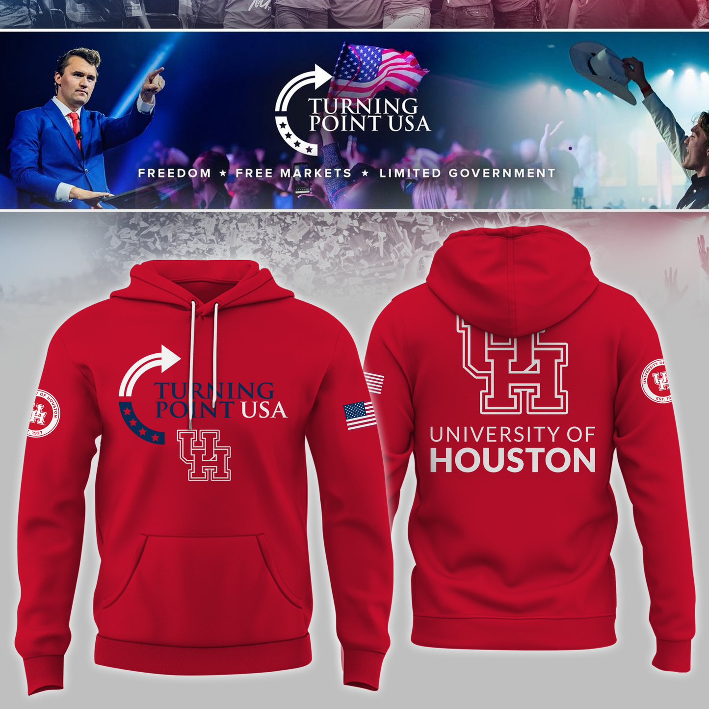 Limited Edition Houston University Freedom Hoodie
