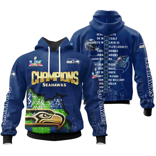 Seattle Seahawks Super Bowl LX Champions Limited Edition Hoodie
