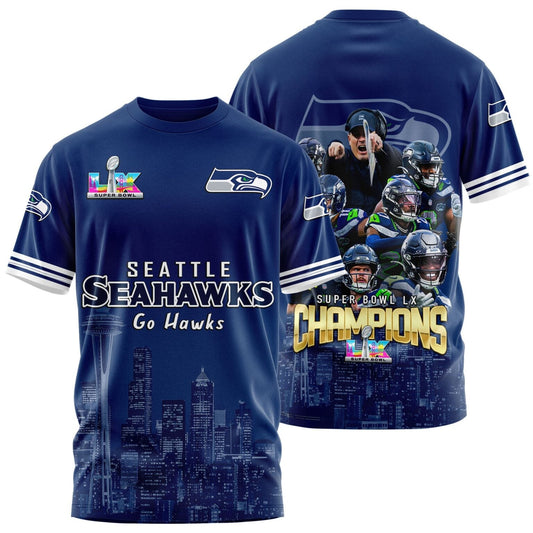 Seattle Seahawks Super Bowl LX Champions Limited Edition T.shirt