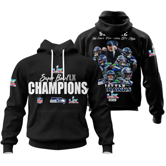 Seattle Seahawks Super Bowl LX Champions Limited Edition Hoodie