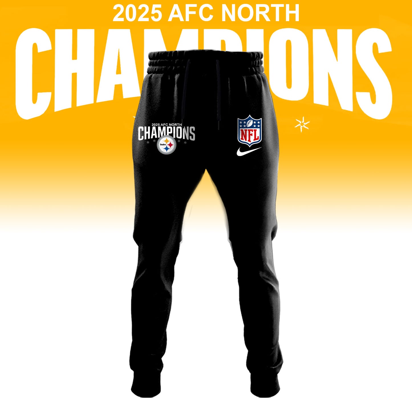 Pittsburgh Steelers 2025 AFC North Division Champions Limited Edition Zip Hoodie