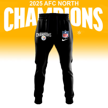 Pittsburgh Steelers 2025 AFC North Division Champions Limited Edition Zip Hoodie