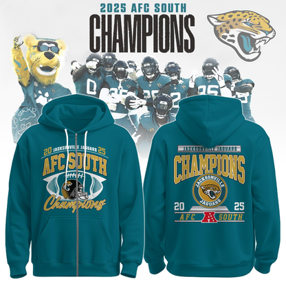 Jacksonville Jaguars 2025 AFC South Champions Zip Hoodie