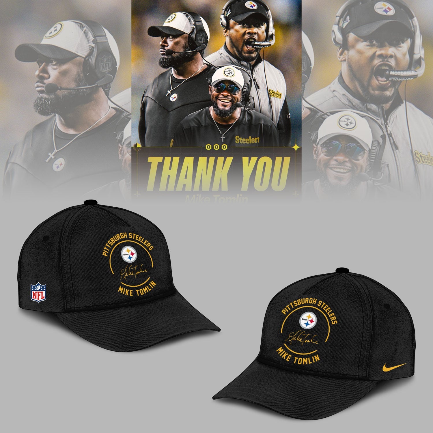 Pittsburgh Steelers Thank you Coach Mike Tomlin Limited Edition Combo Hoodie